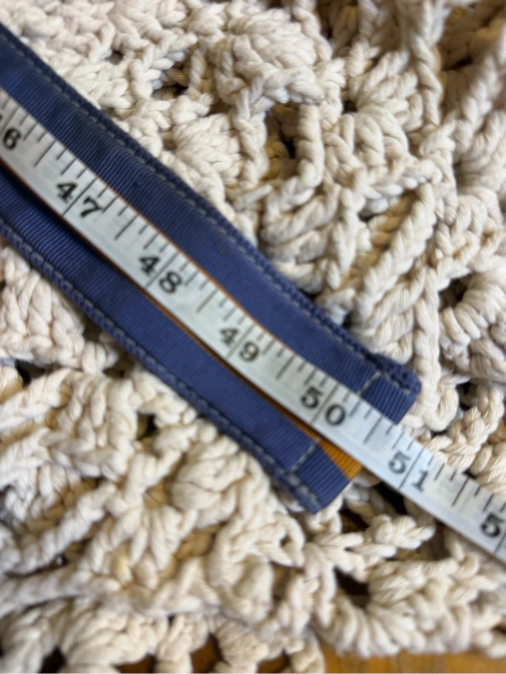 Vintage Y2K Abercrombie & Fitch Moose D Ring Belt Blue Orange Stripe Preppy